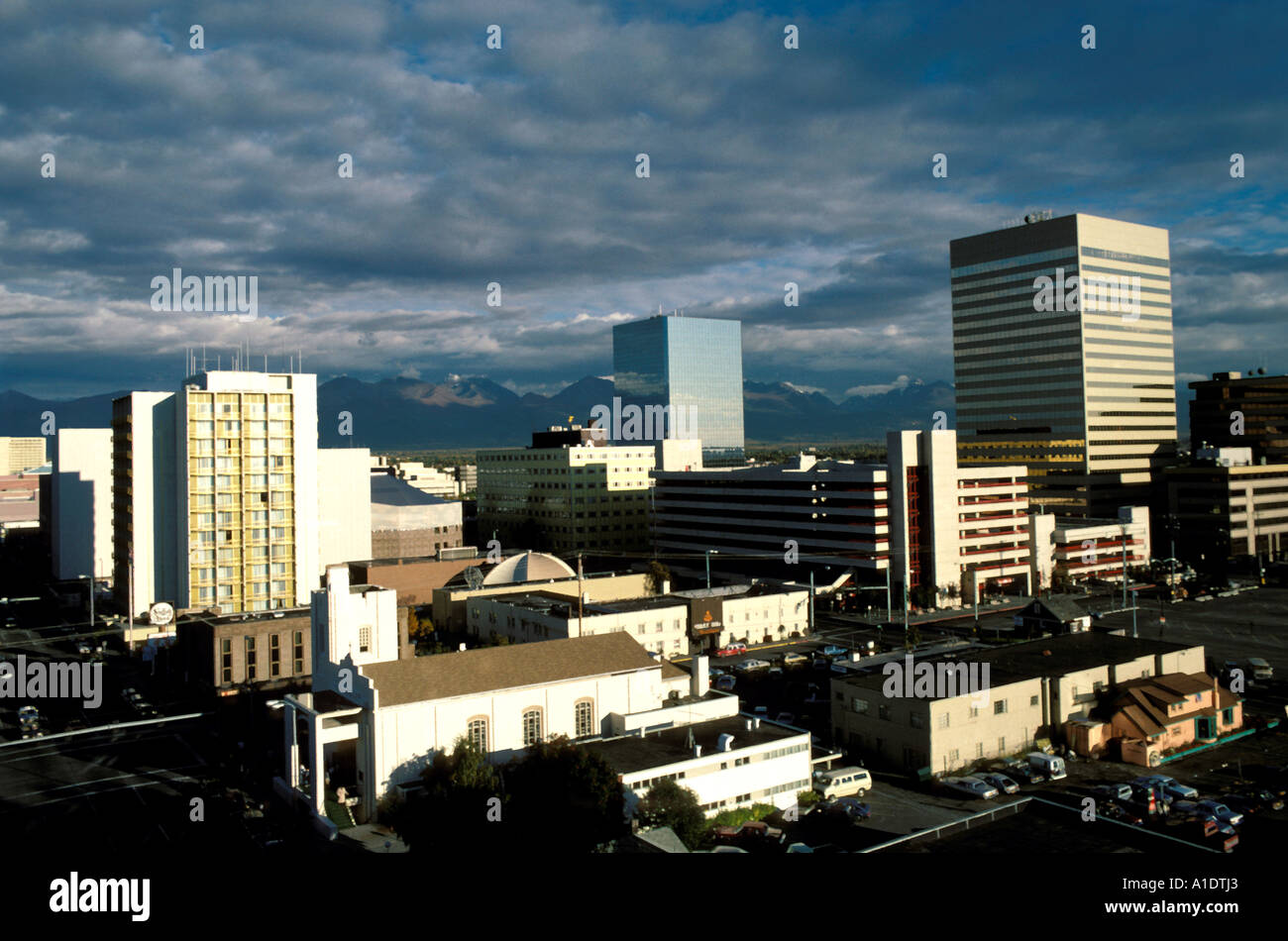 Alaska Anchorage Skyline Stockfoto