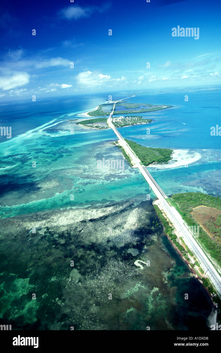 Florida Keys USA Overseas Highway Antenne Stockfoto
