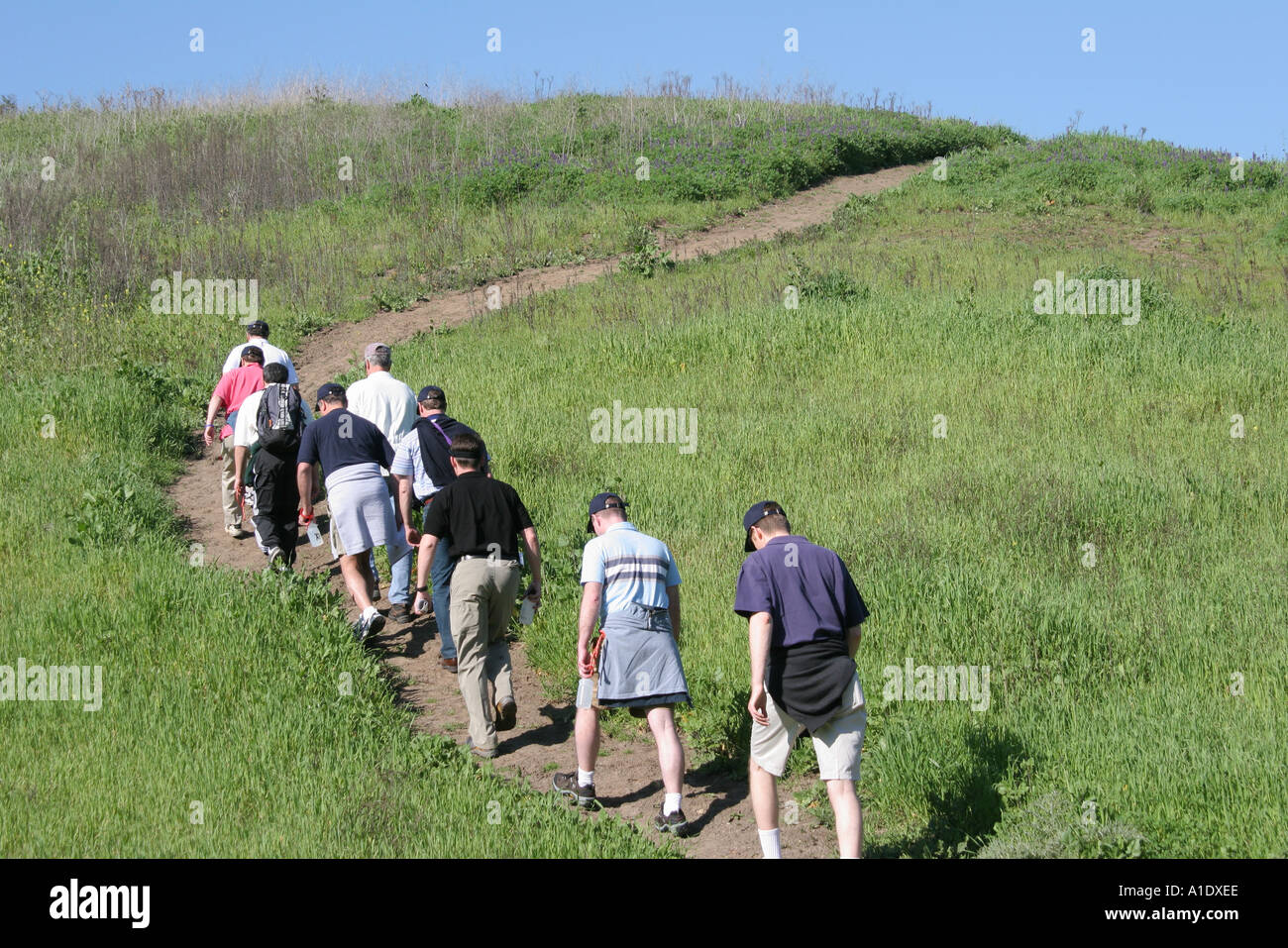 California Laguna Niguel Regional Park, Navy Seals Wanderung, Corporate Retreat CA050123061 Stockfoto