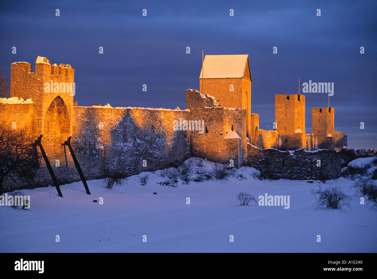 City Walls, Visby, Gotland, Schweden Stockfoto