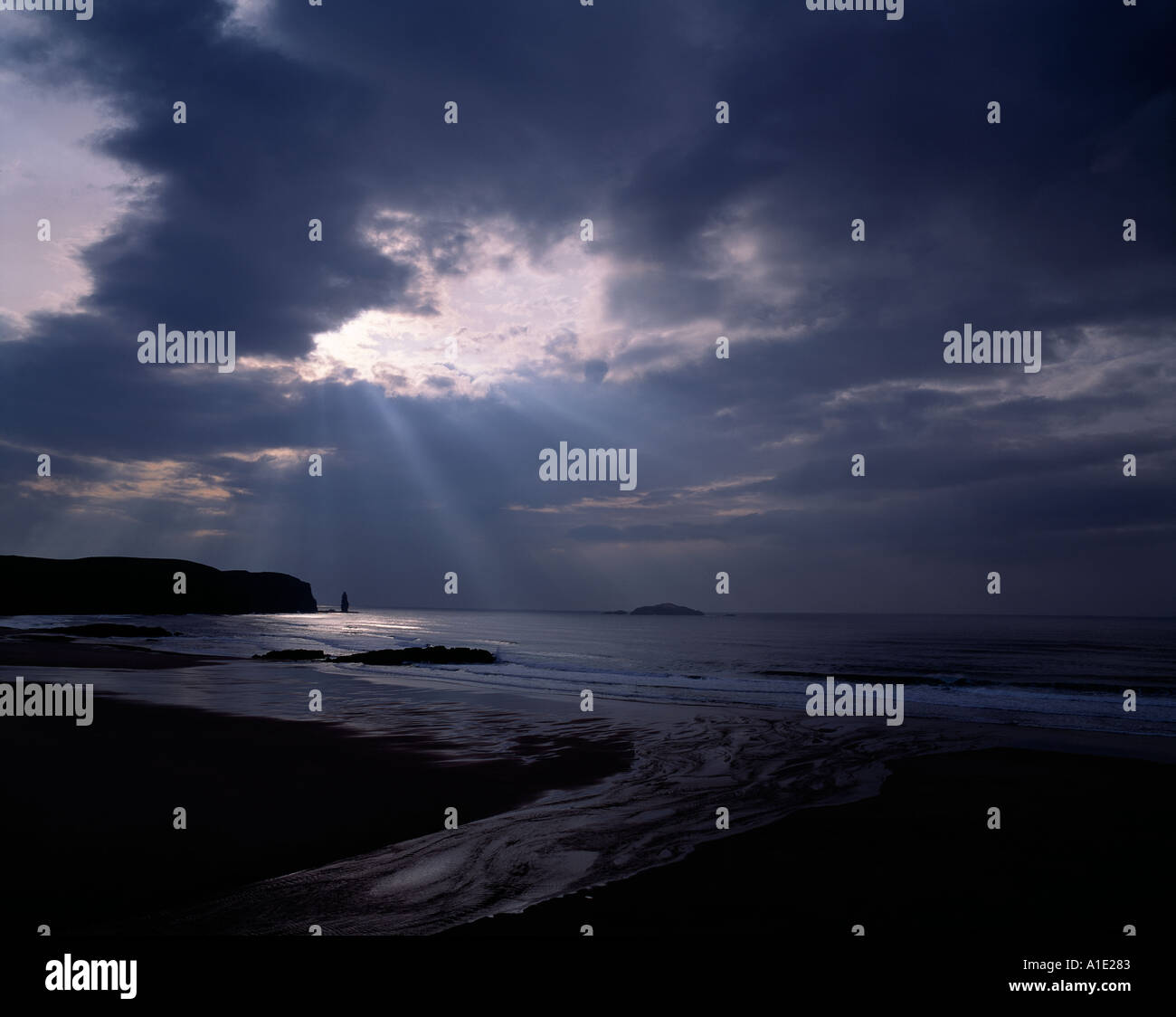 Sandweed Bay Sutherland Stockfoto