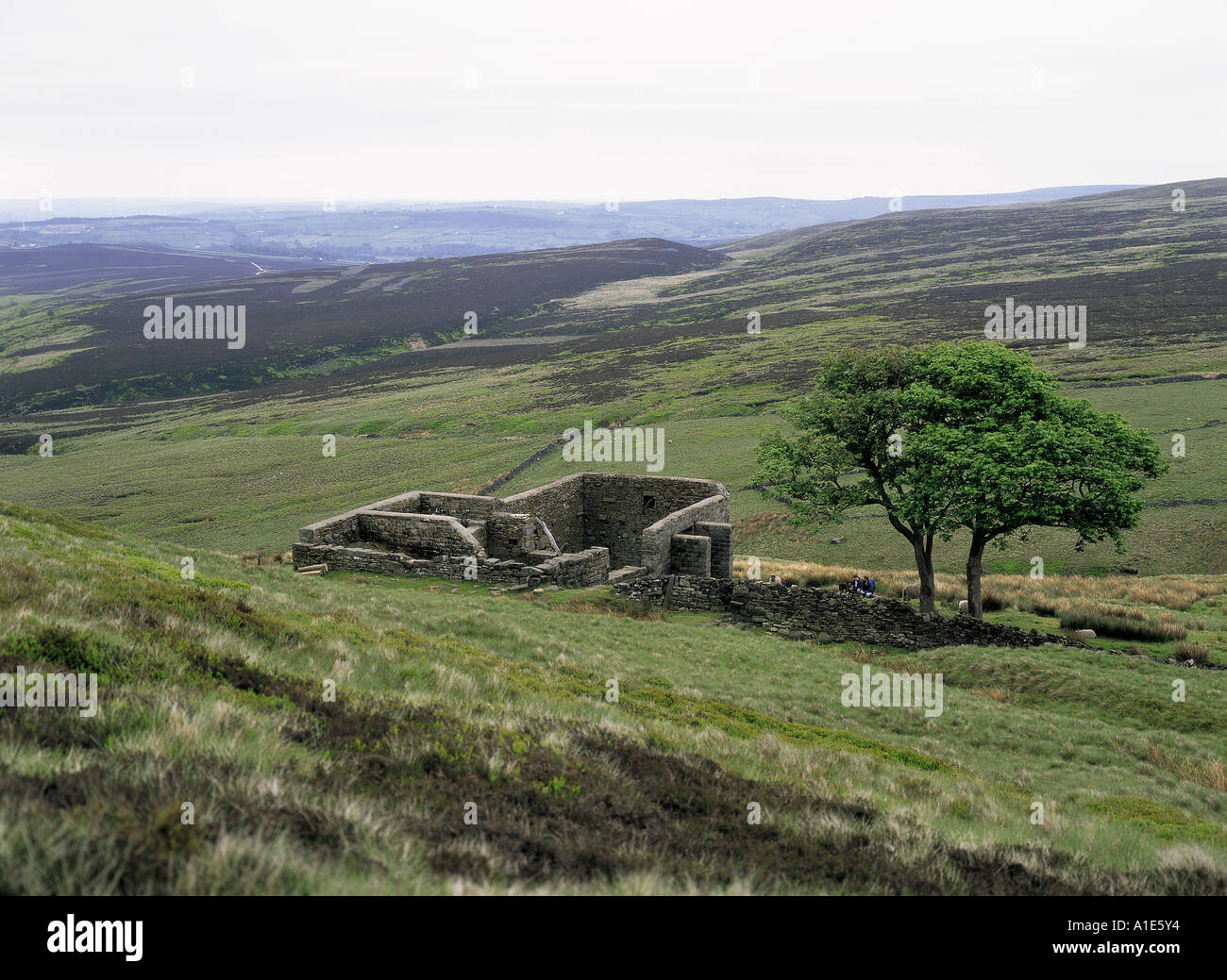 Lage von Charlotte Bronte Wuthering Heights Roman in Yorkshire Dales England Stockfoto