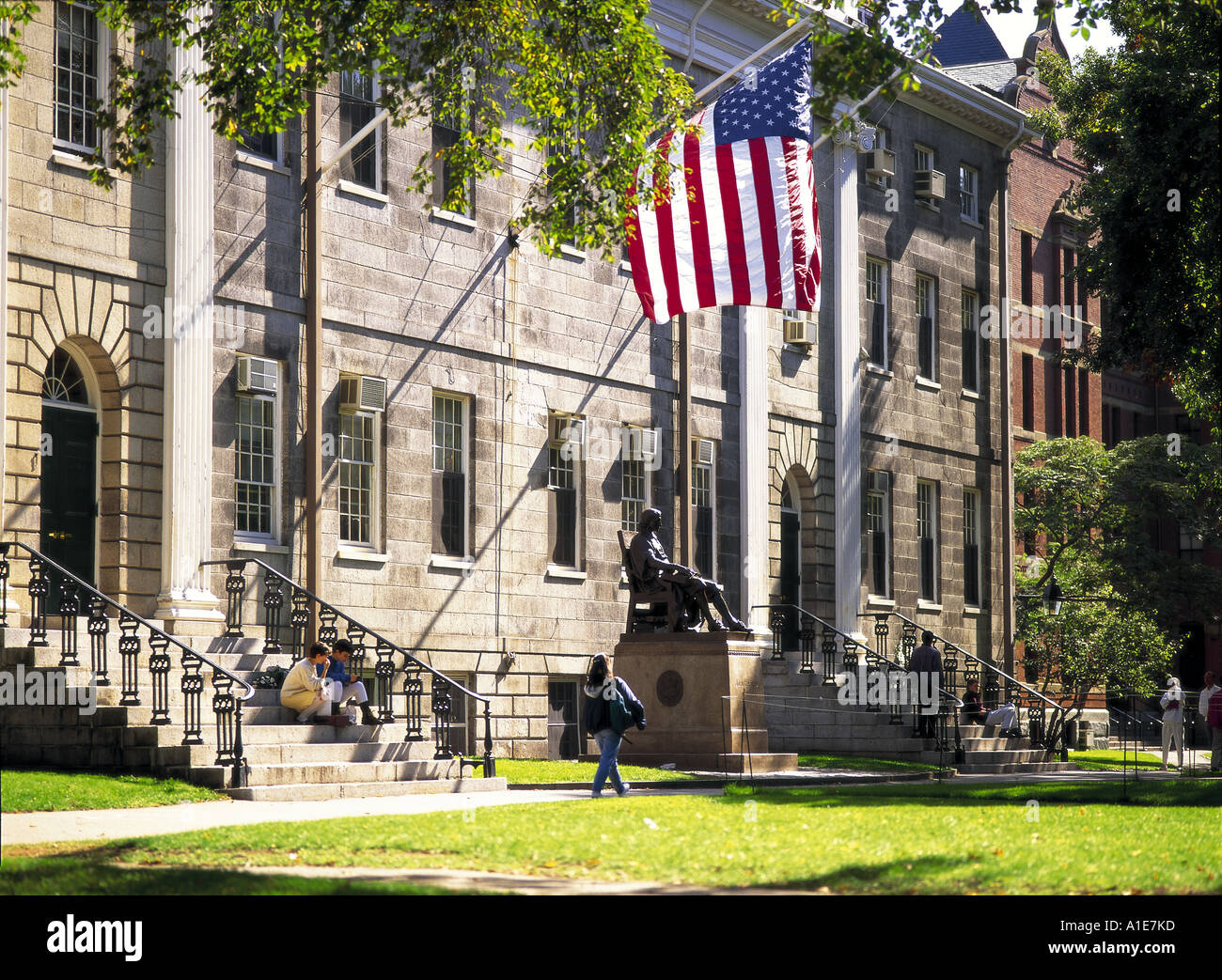 Campus der Harvard University Hall, Cambridge Massachusetts, USA Stockfoto