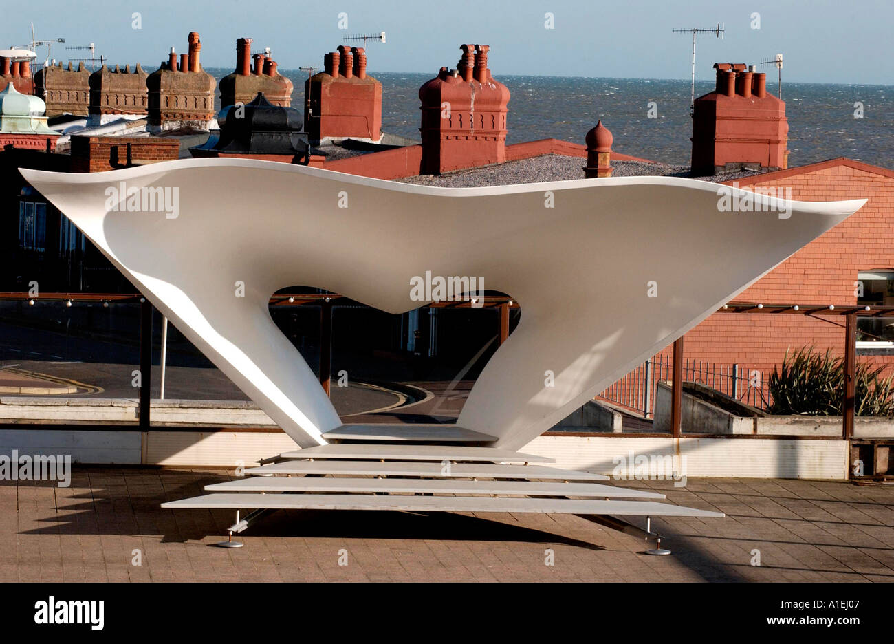 Musikpavillon, entworfen vom Architekten Niall McLaughlin für De La Warr Pavilion Bexhill am Meer East Sussex Stockfoto