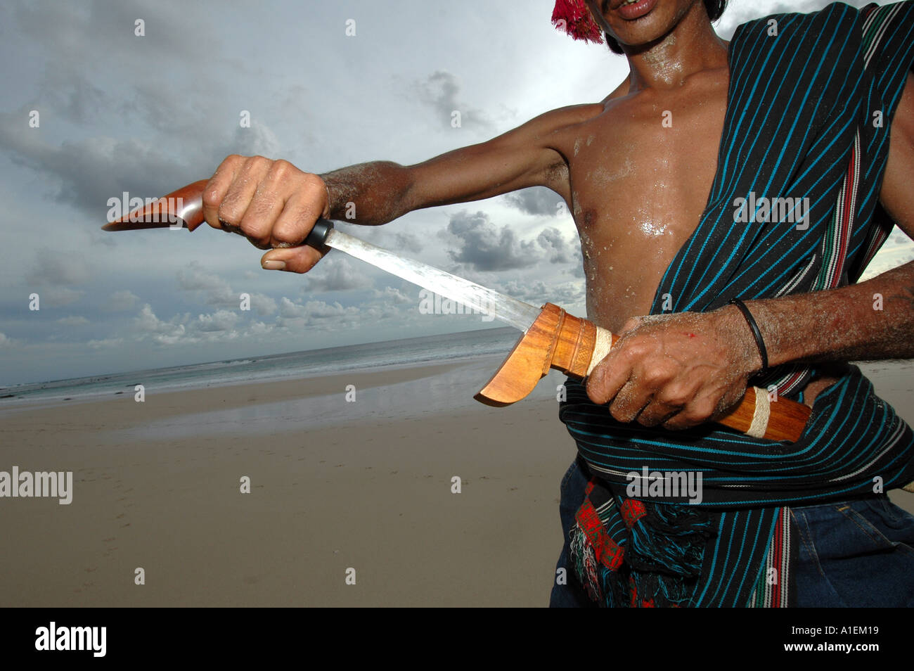 SUMBA BOXEN WEST SUMBA NUSA TENGARRA INDONESIEN WEST SUMBA INDONESIEN PASOLA RITUELLE KRIEG Stockfoto