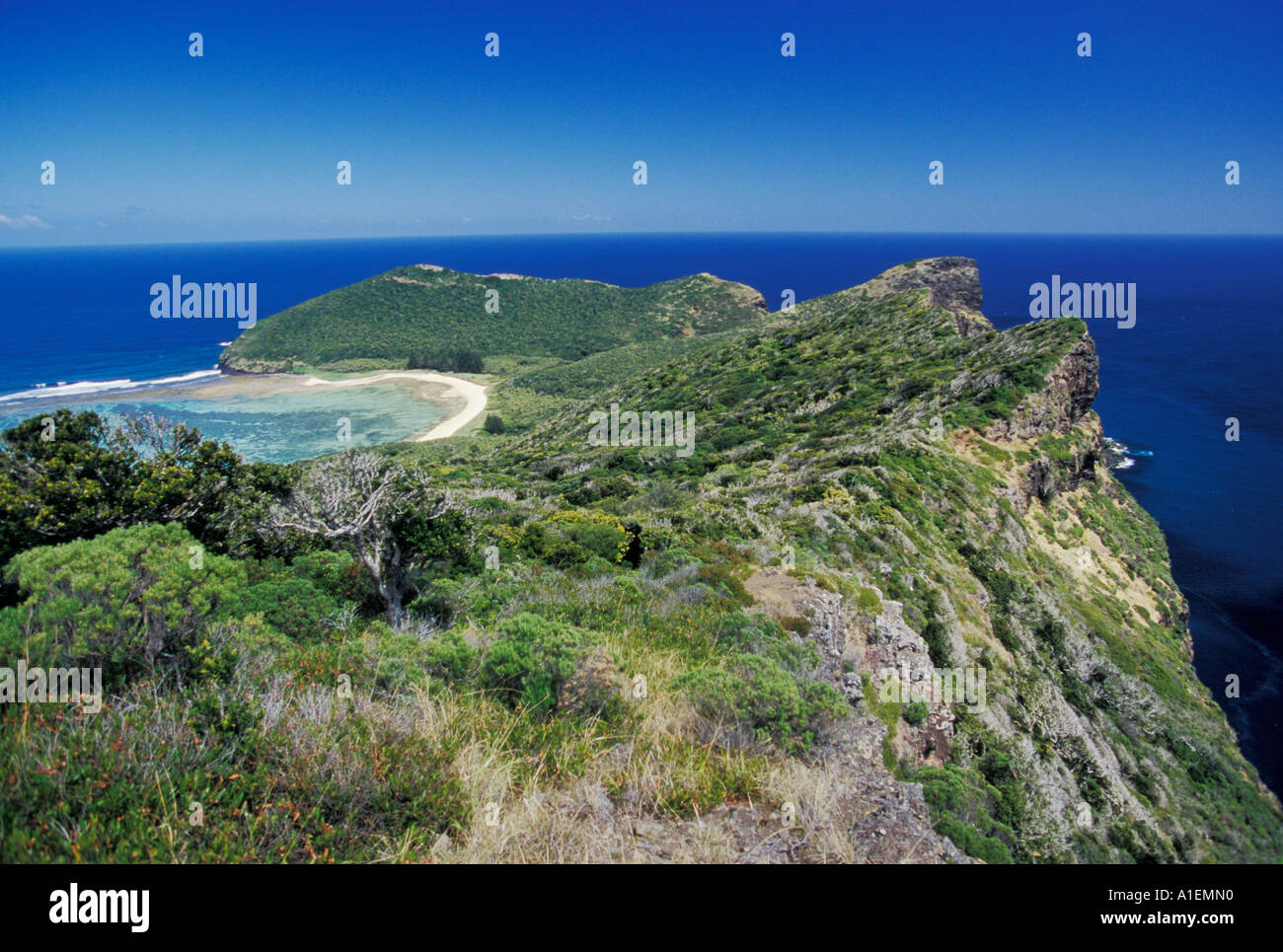 Lord Howe Island New South Wales Australien gedreht von Kim s Lookout Nordbucht Mt Eliza Stockfoto