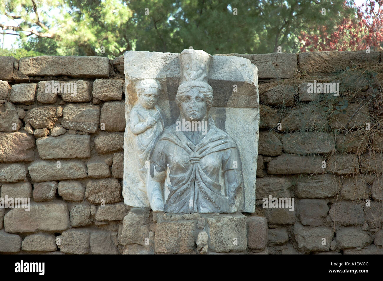 Statue der ägyptischen Göttin Isis Nationalpark Ashkelon, Israel Stockfoto