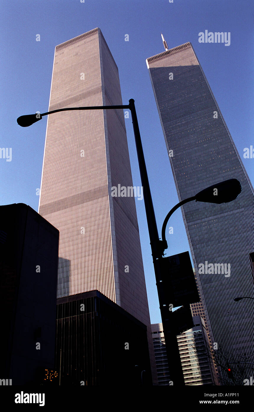 Zwillingstürme des World Trade Center in New York City, USA Stockfoto