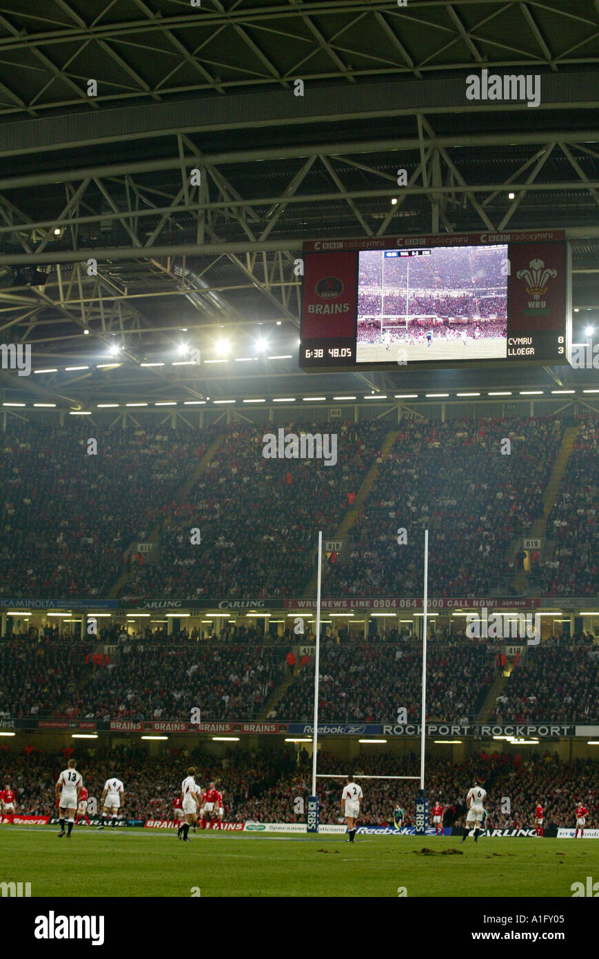 Wales und England Rugby Six Nations Championship 2005 Millennium Stadion Cardiff South Wales Stockfoto
