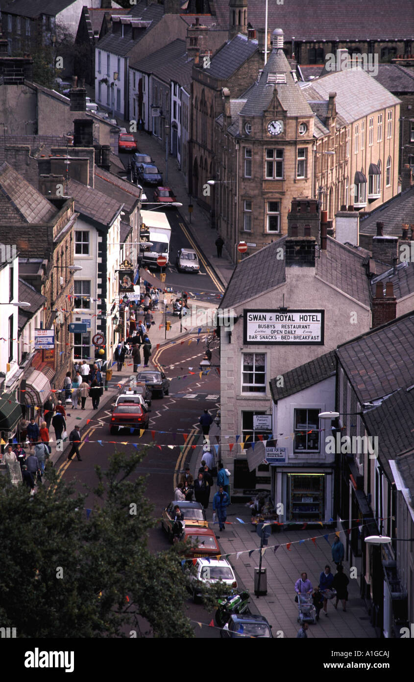 Clitheroe Stadtzentrum Lancashire Stockfoto