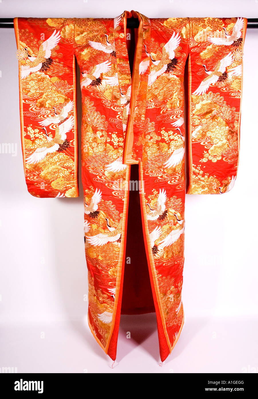 Stock Foto von einem antiken japanischen kimono Stockfoto