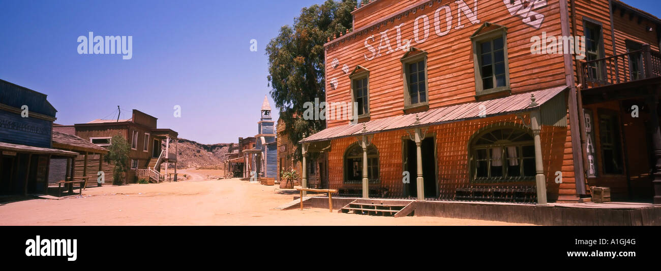Texas Hollywood-Studios in der Nähe von Tabernas. Andalucia. Spanien Stockfoto