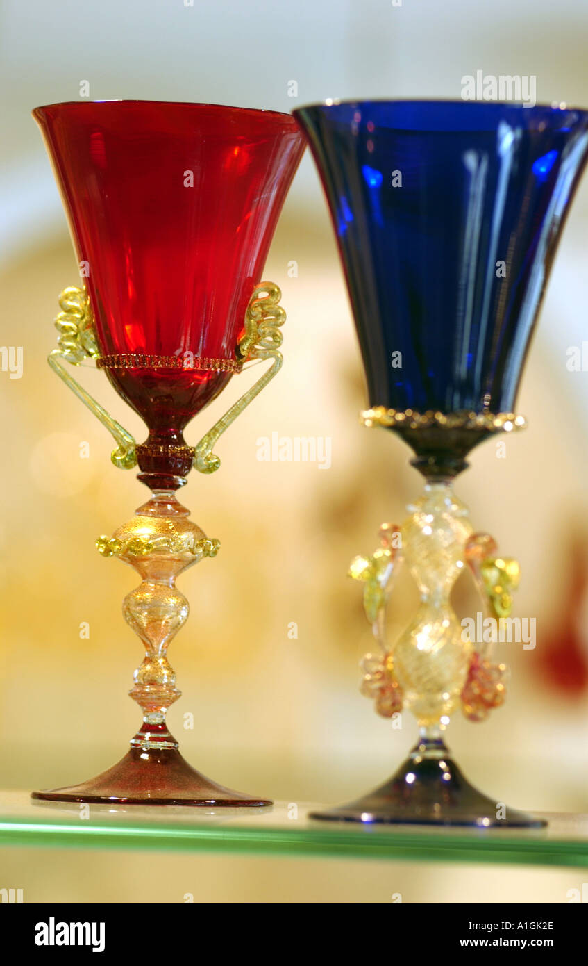 Venedig. Italien. Murano-Glas für den Verkauf in einem Geschäft in Venedig. Stockfoto