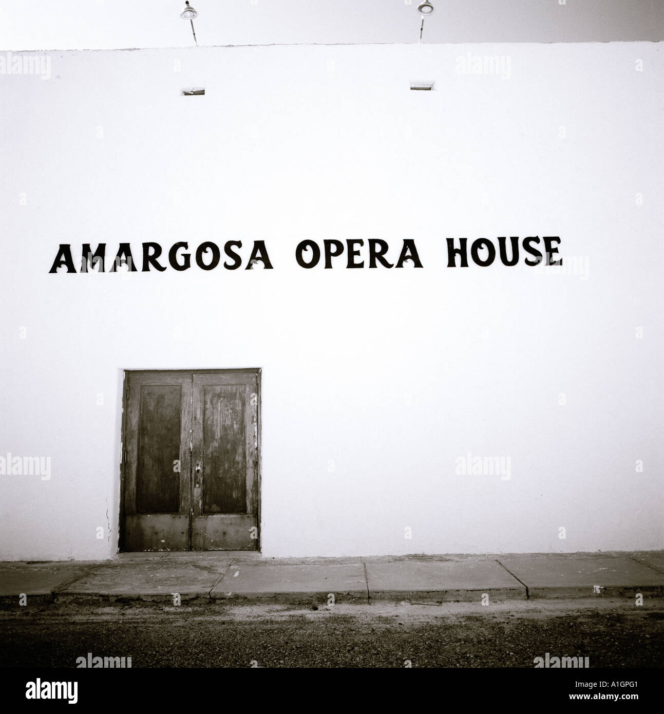 Moderne amerikanische Kultur. Das kleine Theater das Amargosa Opera House in Nevada in den Vereinigten Staaten von Amerika. Reisen USA Stockfoto