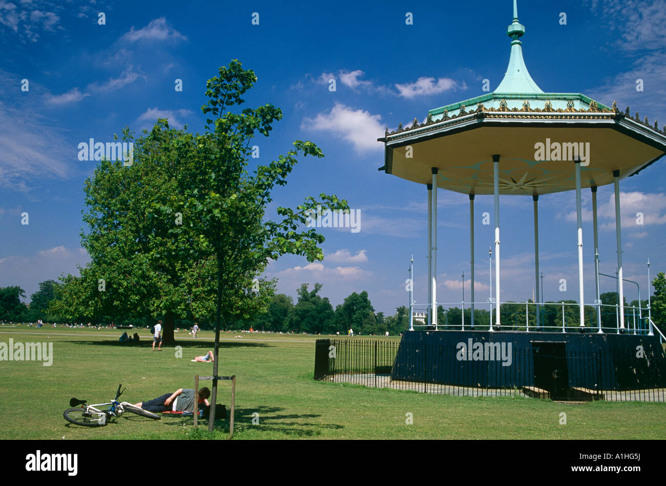 Musikpavillon auf Clapham Common-London-UK Stockfoto