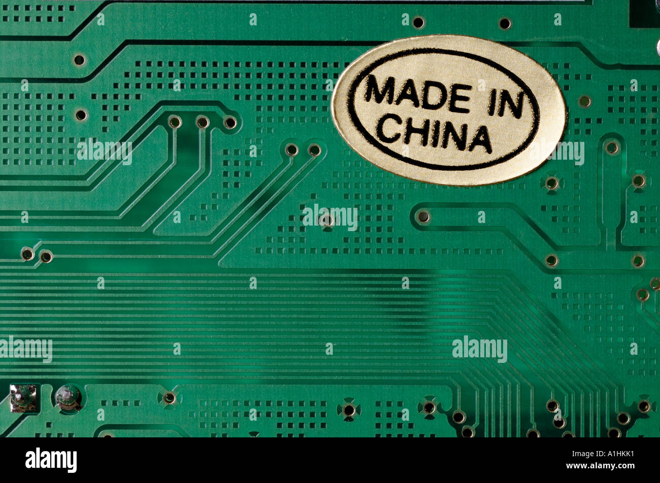 Computer-Komponente, die in China hergestellt Stockfoto