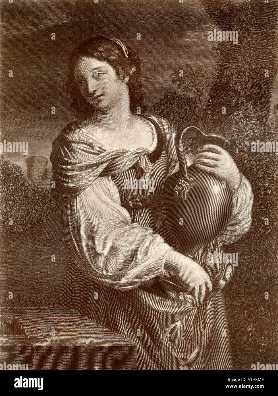 Die Frau von Samaria aus eine Auflage von John Browns selbst Interpretation der Bibel erstmals veröffentlicht im Jahr 1778 Stockfoto