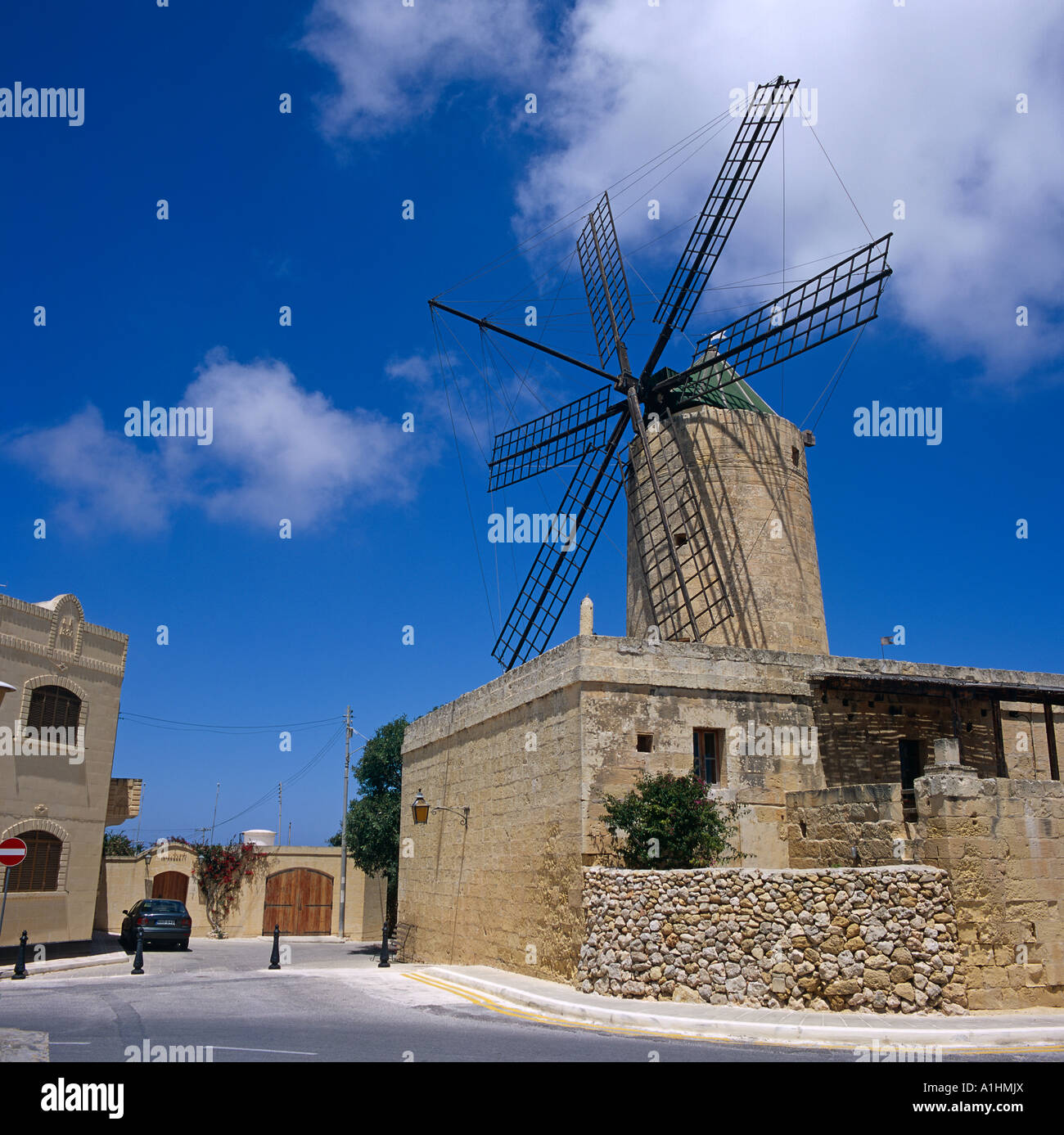 Xaghra Ta Kolo Windmühle Gozo Malta Europa Stockfoto
