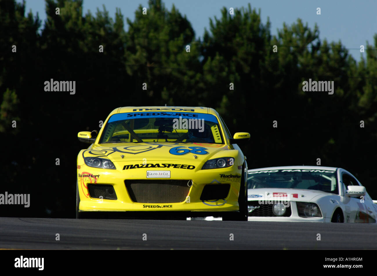 Der Speedsource Mazda RX-8 raste durch Scott Schlessinger und Ken Dobson in Mid-Ohio Sports Car Course 2006 Stockfoto