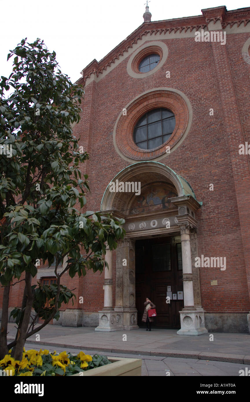 Die Kirche von Santa Maria della Grazie in Mailand ist Heimat des berühmten Leonardo da Vinci Gemälde das letzte Abendmahl Stockfoto