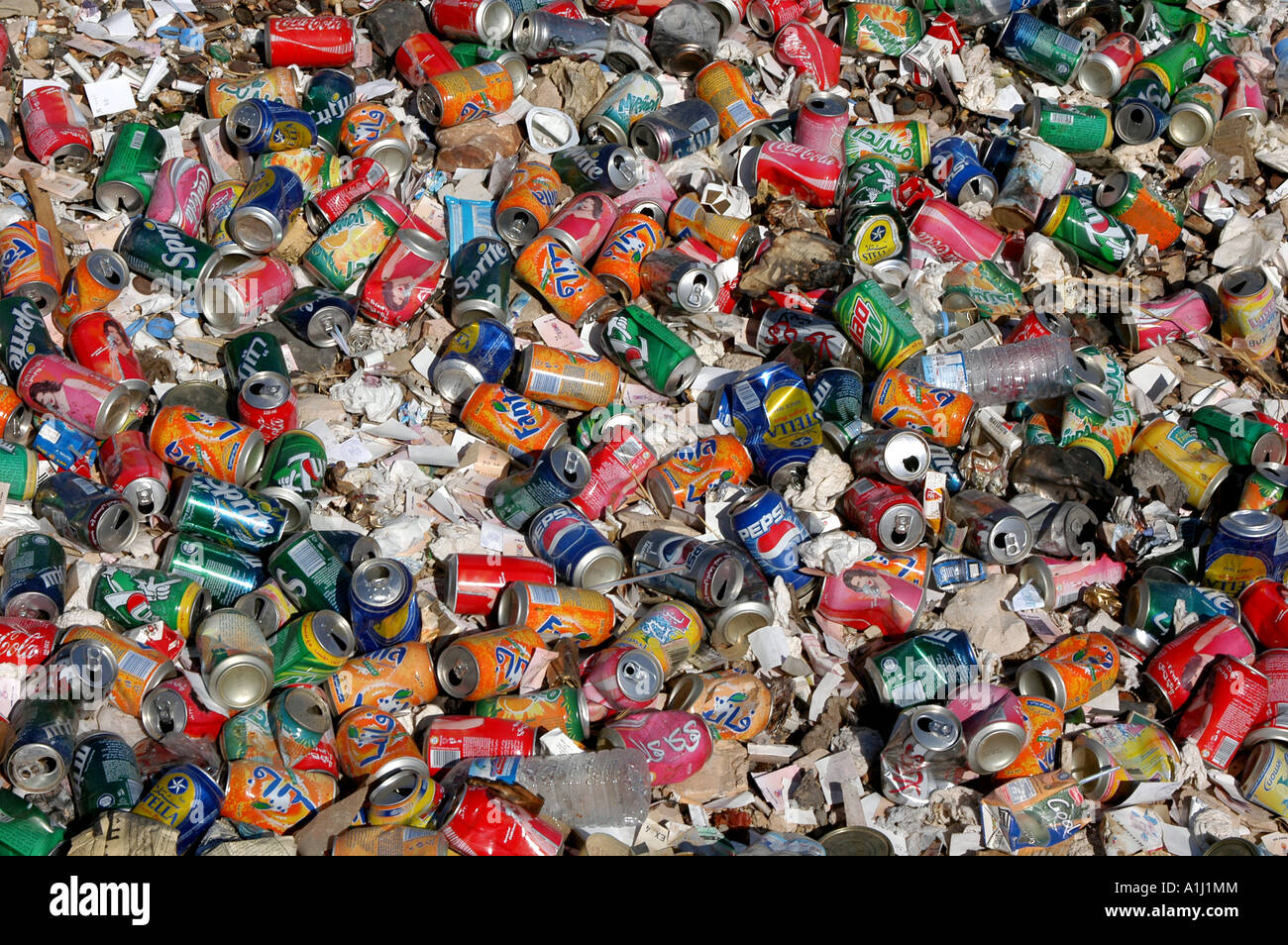 Müll Haufen in Luxor, Ägypten Stockfoto