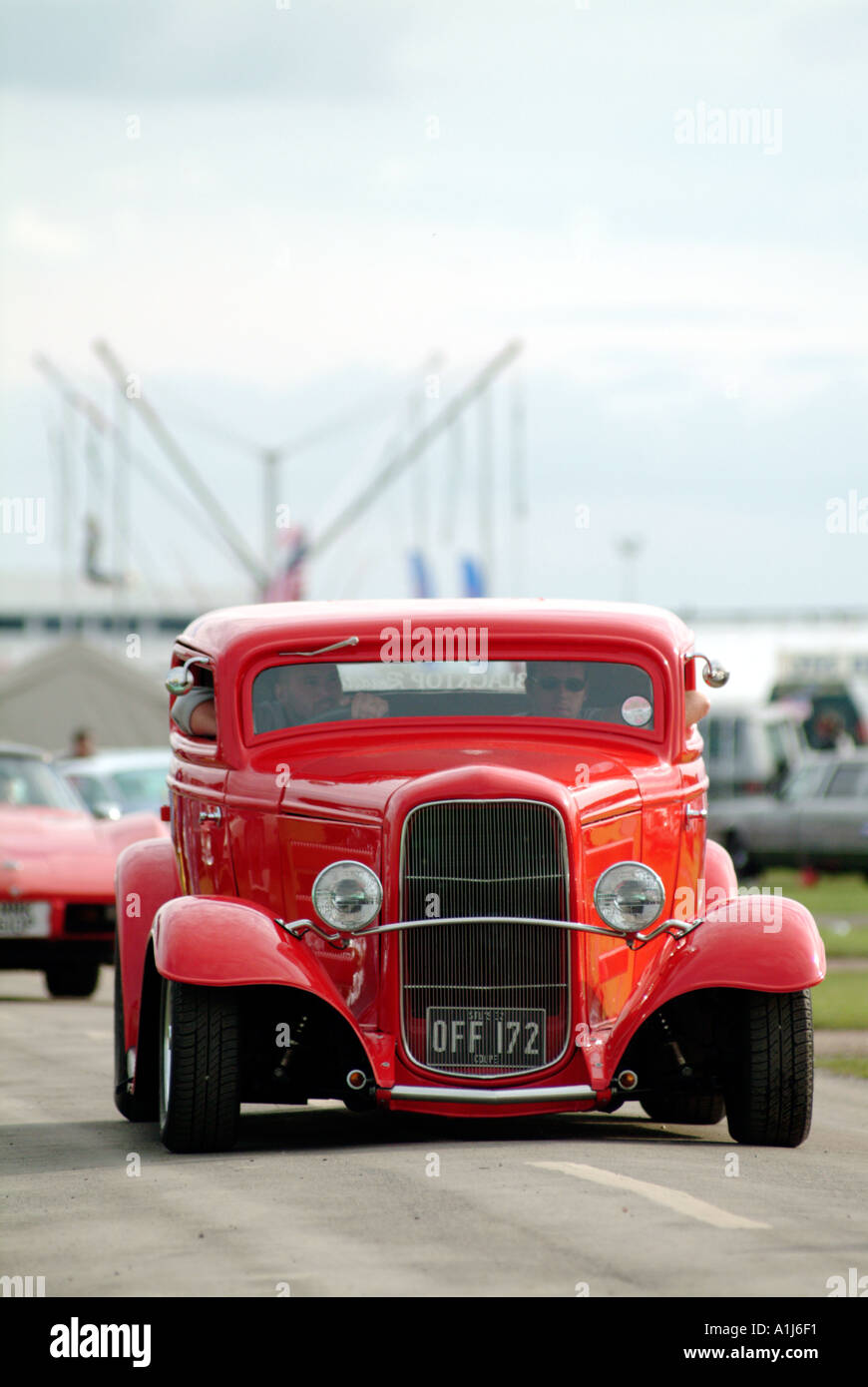 1932 Ford Hot Rod custom Auto Straße Maschine schnell coole Kreuzfahrt Kreuzfahrt Ford motor Compant Fomoco Route 66 Americana Amerika Stockfoto