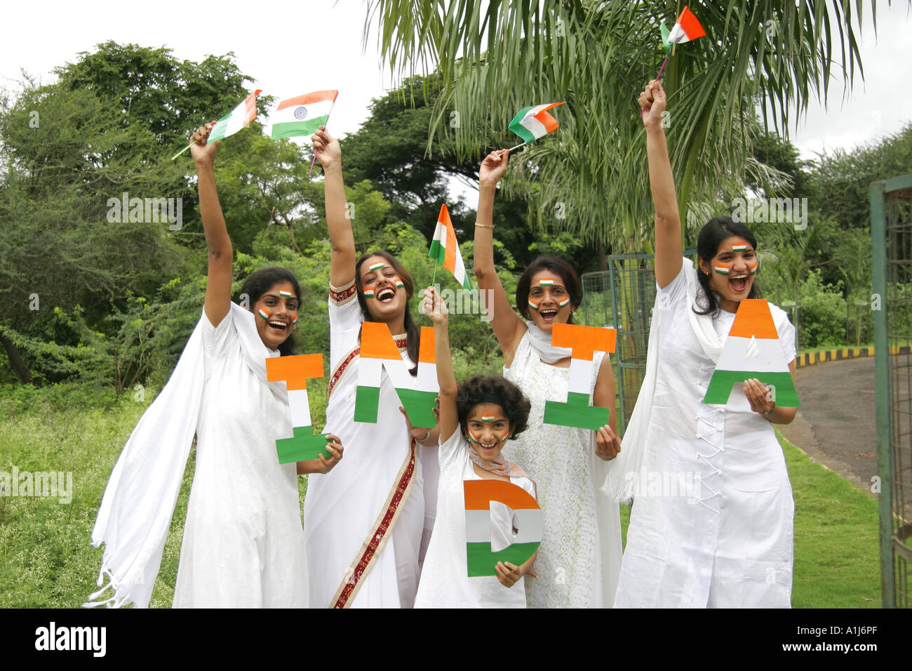 SSK76290 Feste feiern indischen Unabhängigkeitstag am 15. August 2005 Model Release Nr. 645 644 191 189 592 Stockfoto