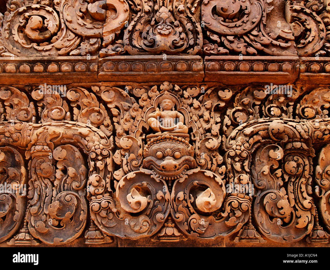 Banteay Srei Tempel Angkor, Kambodscha Stockfoto