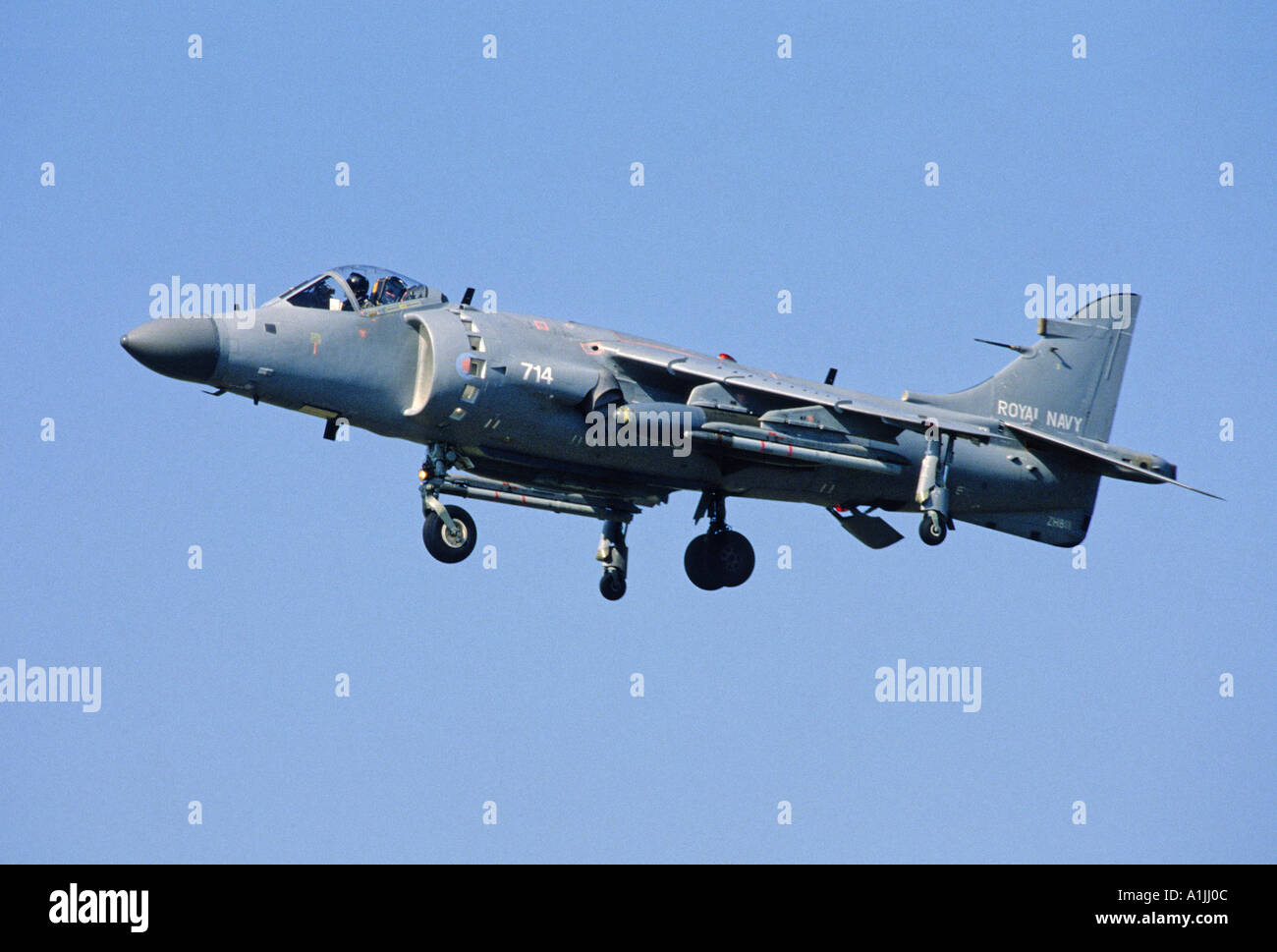 Royal Navy Sea Harrier FA2 STOVL Kampfflugzeuge Angriff Stockfoto