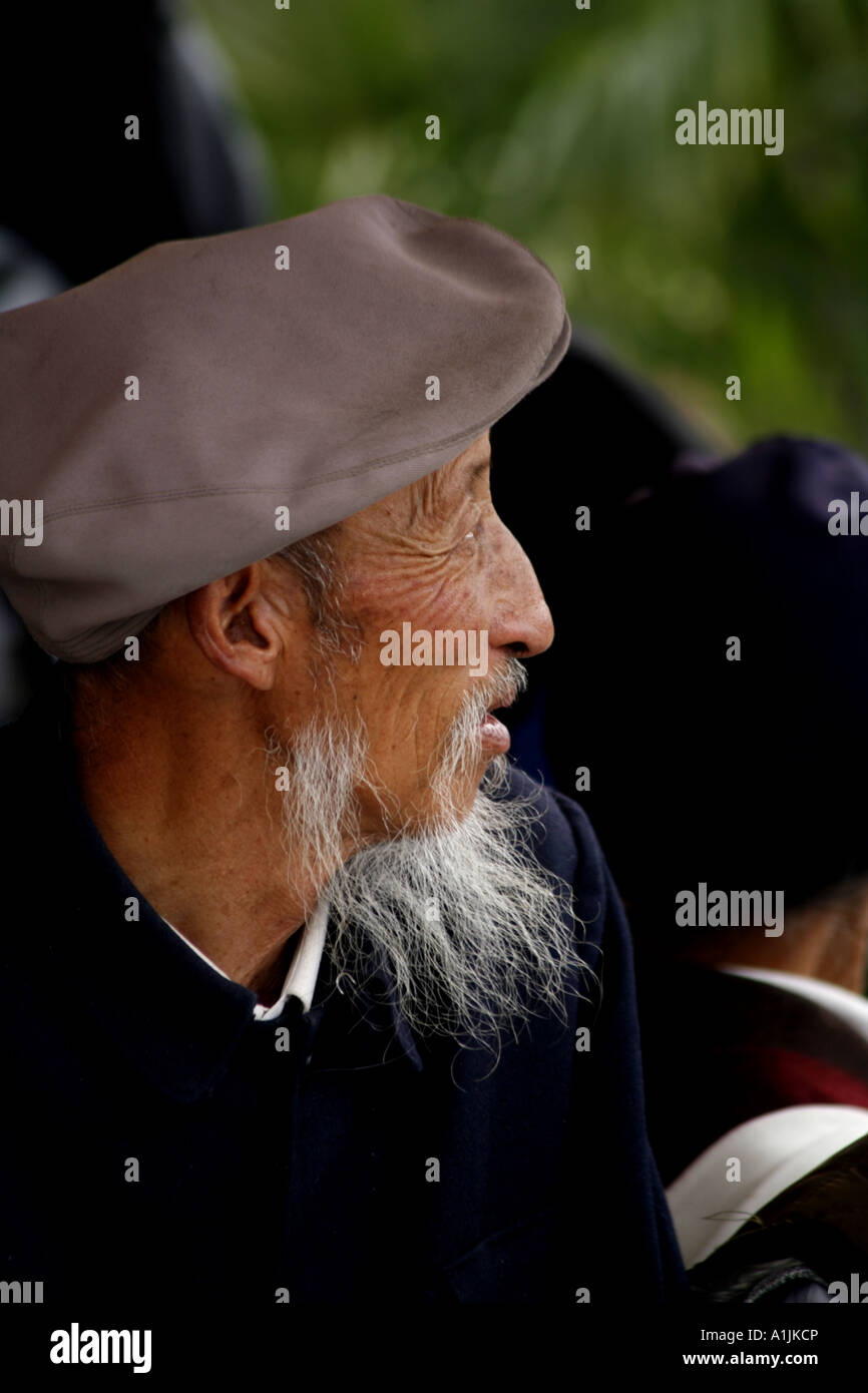 Naxi Mann, Lijiang, Yunnan, China Stockfoto