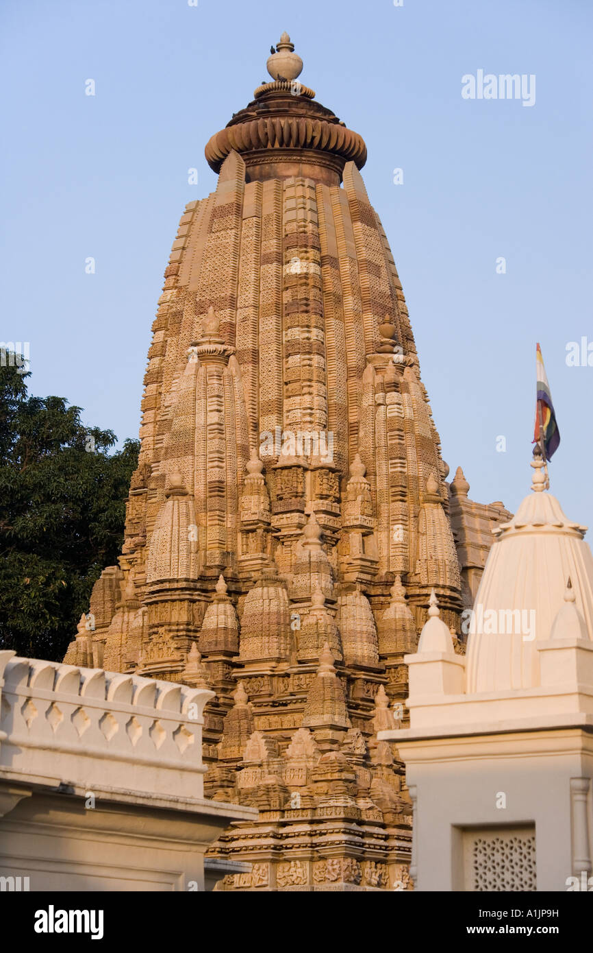 Östlichen Tempel Etablissement Kandariya Mahadev Tempel in Khajuraho in Madhya Pradesh Region von zentralem Indien Stockfoto