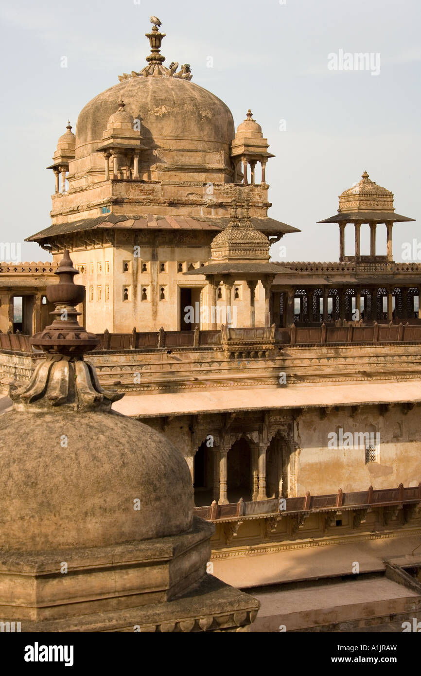 Das Jahangiri Mahal in Orchha in Madhya Pradesh Region von zentralem Indien Stockfoto
