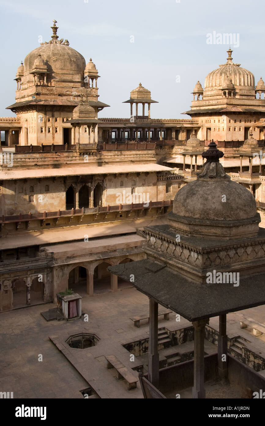 Das Jahangiri Mahal in Orchha in Madhya Pradesh Region von zentralem Indien Stockfoto