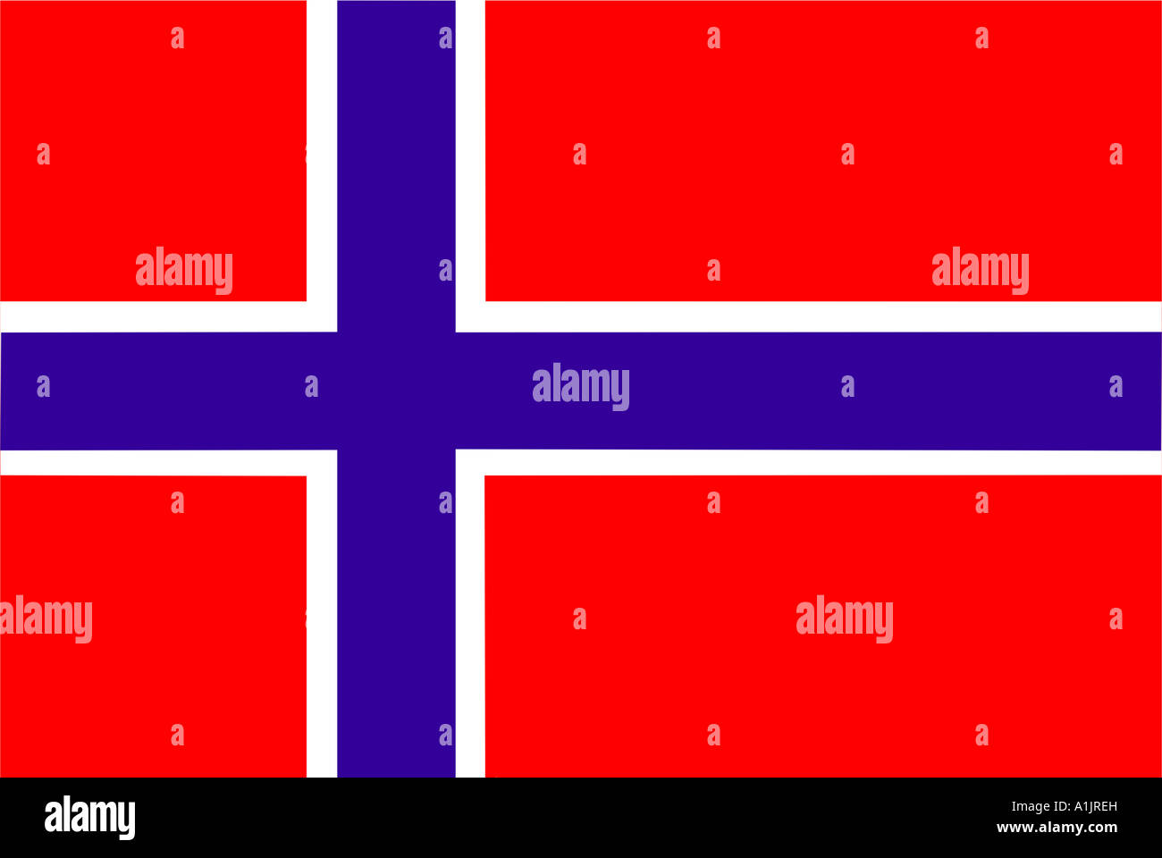 Nationalflagge Norwegen Stockfoto