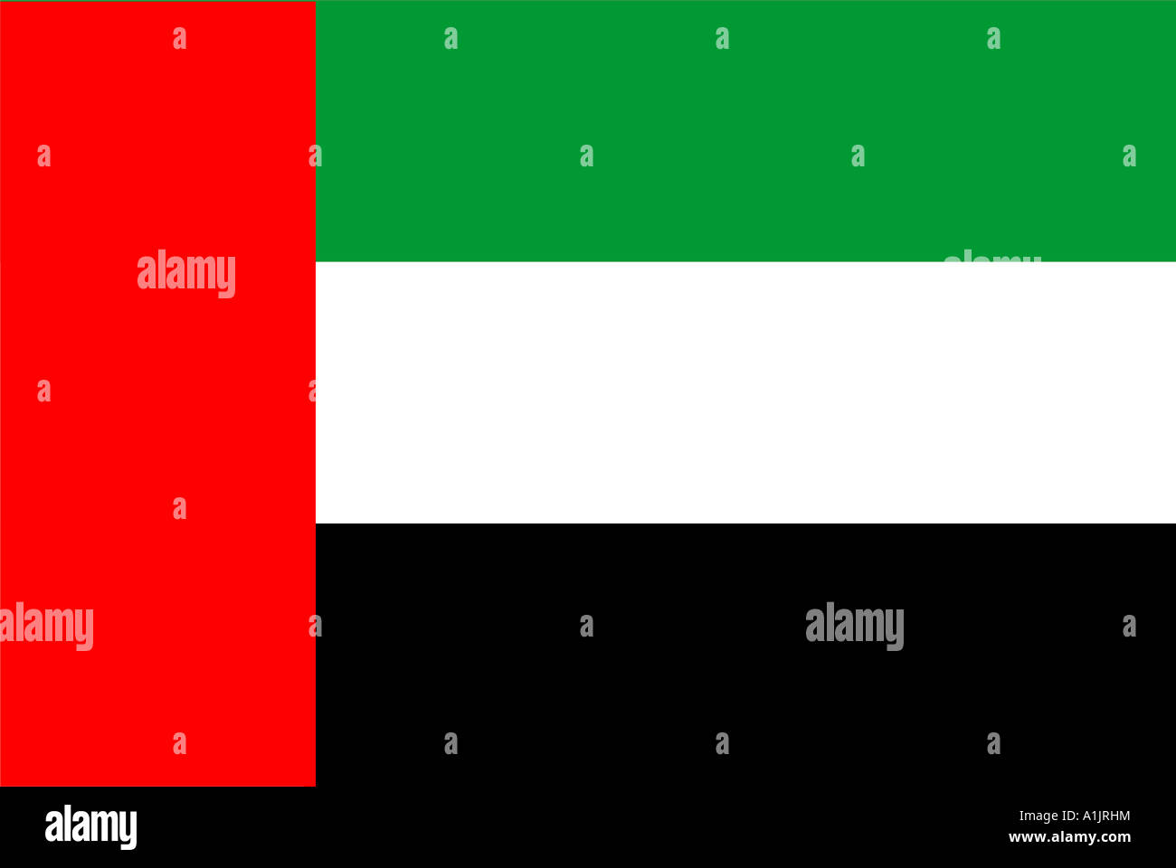 Flagge der Vereinigten Arabischen Emirate Stockfoto