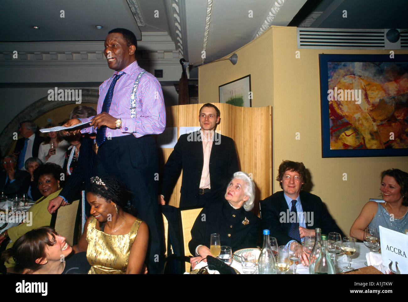 Ghanian den 50. Geburtstag feiern London England Stockfoto