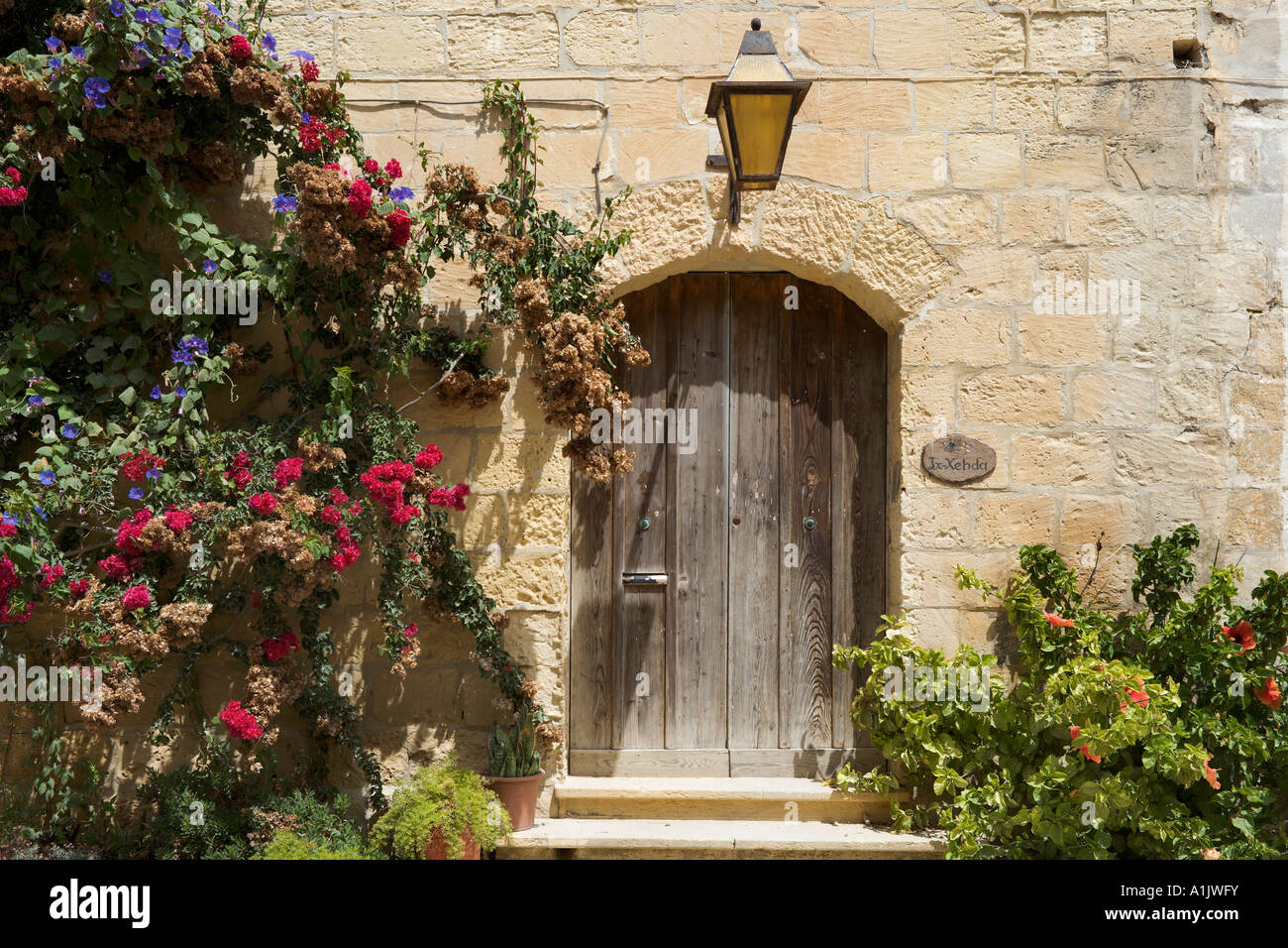 Herkömmlichen lokalen Haus in Gharb, Gozo, Malta Stockfoto