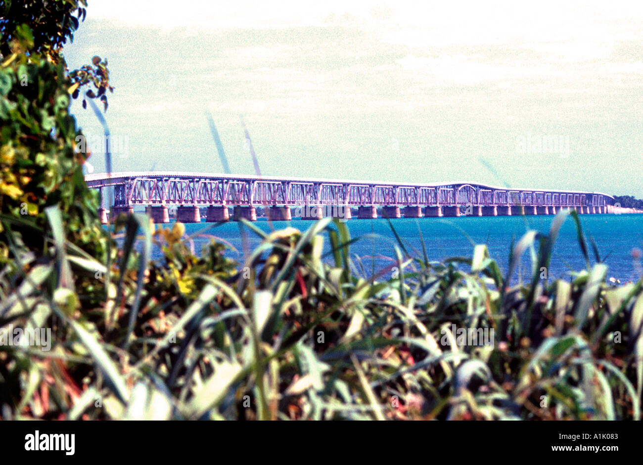 43 Brücken an der 113 Meile Florida Keys Overseas Highway USA Stockfoto