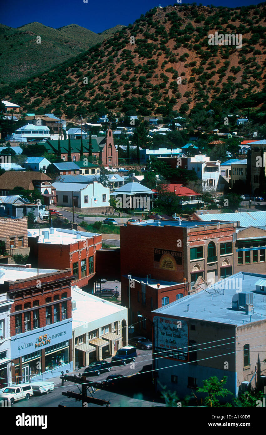 Bisbee, Stadt mit Künstlerkolonie in der Nähe der mexikanischen Grenze, Arizona, USA Stockfoto
