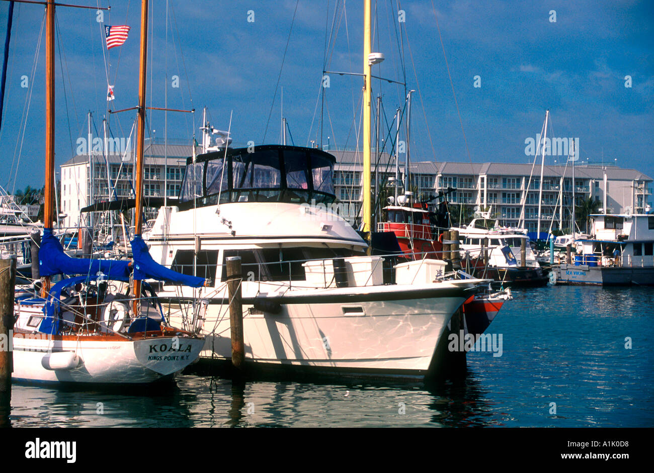 Sportboote in Key West Florida USA Stockfoto