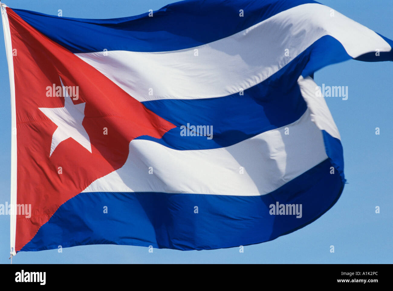Havanna Kuba Kuba Flagge im wind Stockfoto