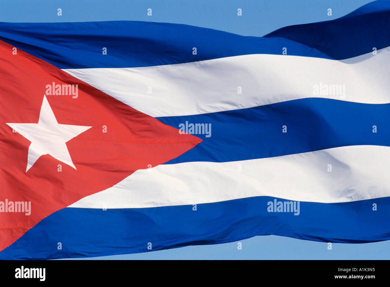 Havanna Kuba Kuba Flagge im wind Stockfoto