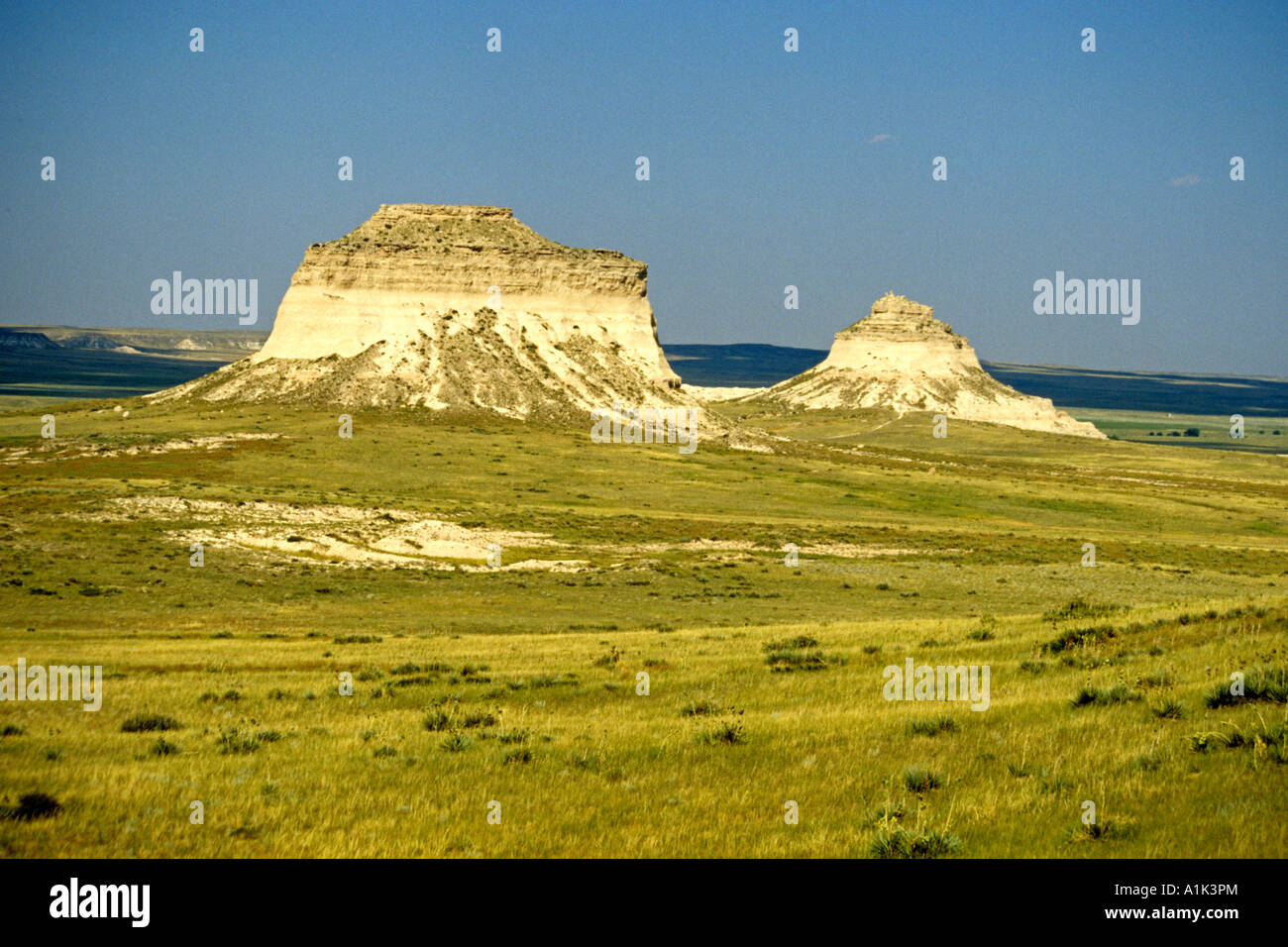 Auf der Hochebene von Nordwesten Colorado steigen die Pawnee Buttes ein Wahrzeichen für Reisende Stockfoto