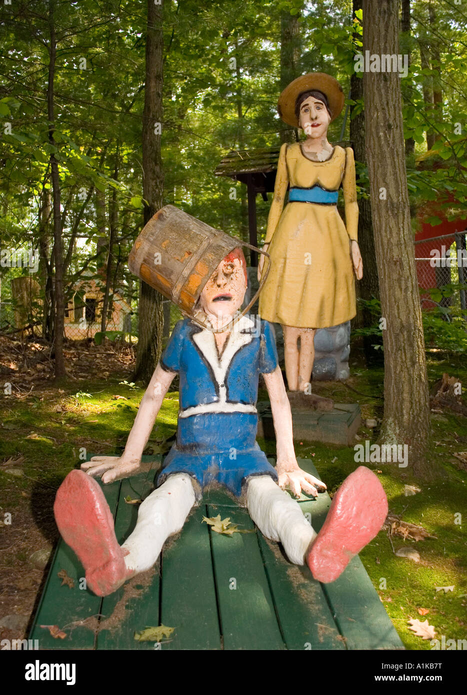 Jack und Jill im Magic Forest ein Märchen unter dem Motto Kinder-Freizeitpark, der 1963 in Lake George New York eröffnet Stockfoto