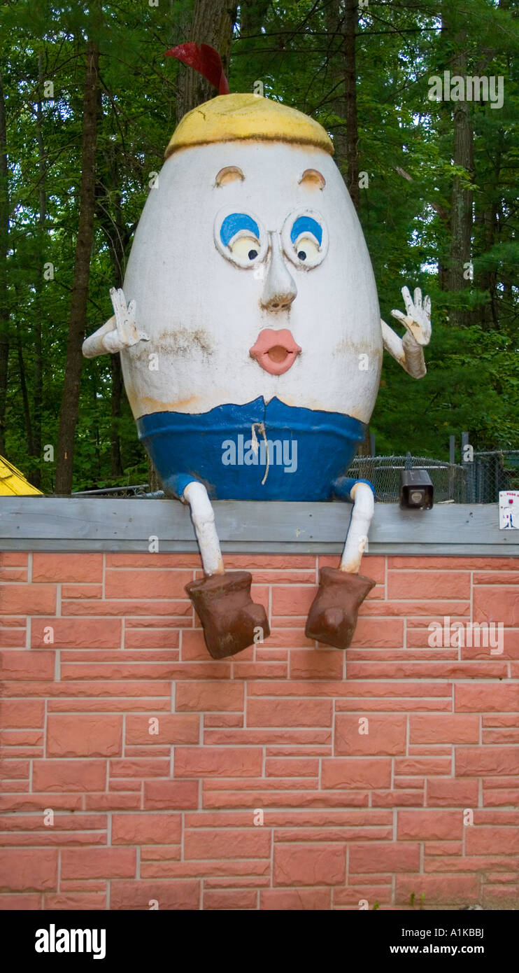 Humpty Dumpty bei Magic Forest in Lake George in New York Stockfoto