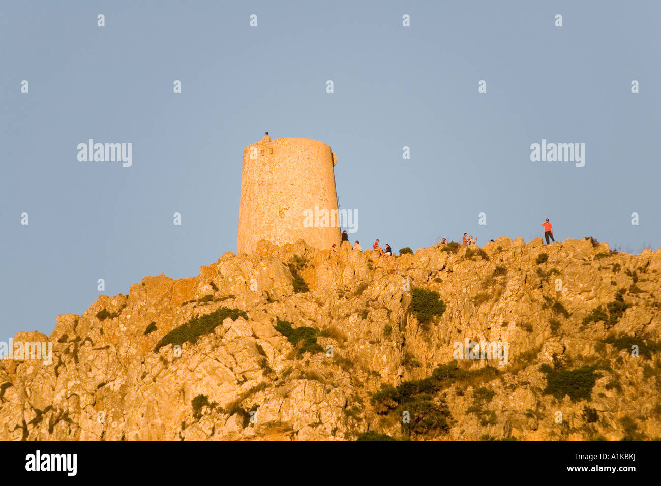Der Wachturm Talaia d'Albercutx in der Nähe von Port de Pollenca, Mallorca, Balearen, Spanien Stockfoto