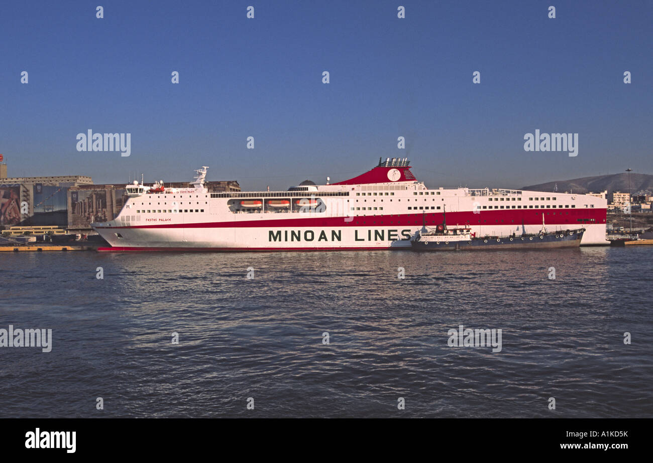 Festos Palace Minoan Lines high-Speed cruise Fähre von Piräus nach Heraklion auf Kreta segelt, in Italien gebaut. Stockfoto