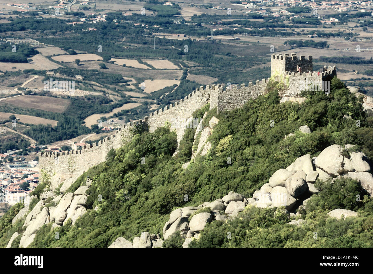 Portugal alte Burg in der Nähe von Pena Schloss Stockfoto