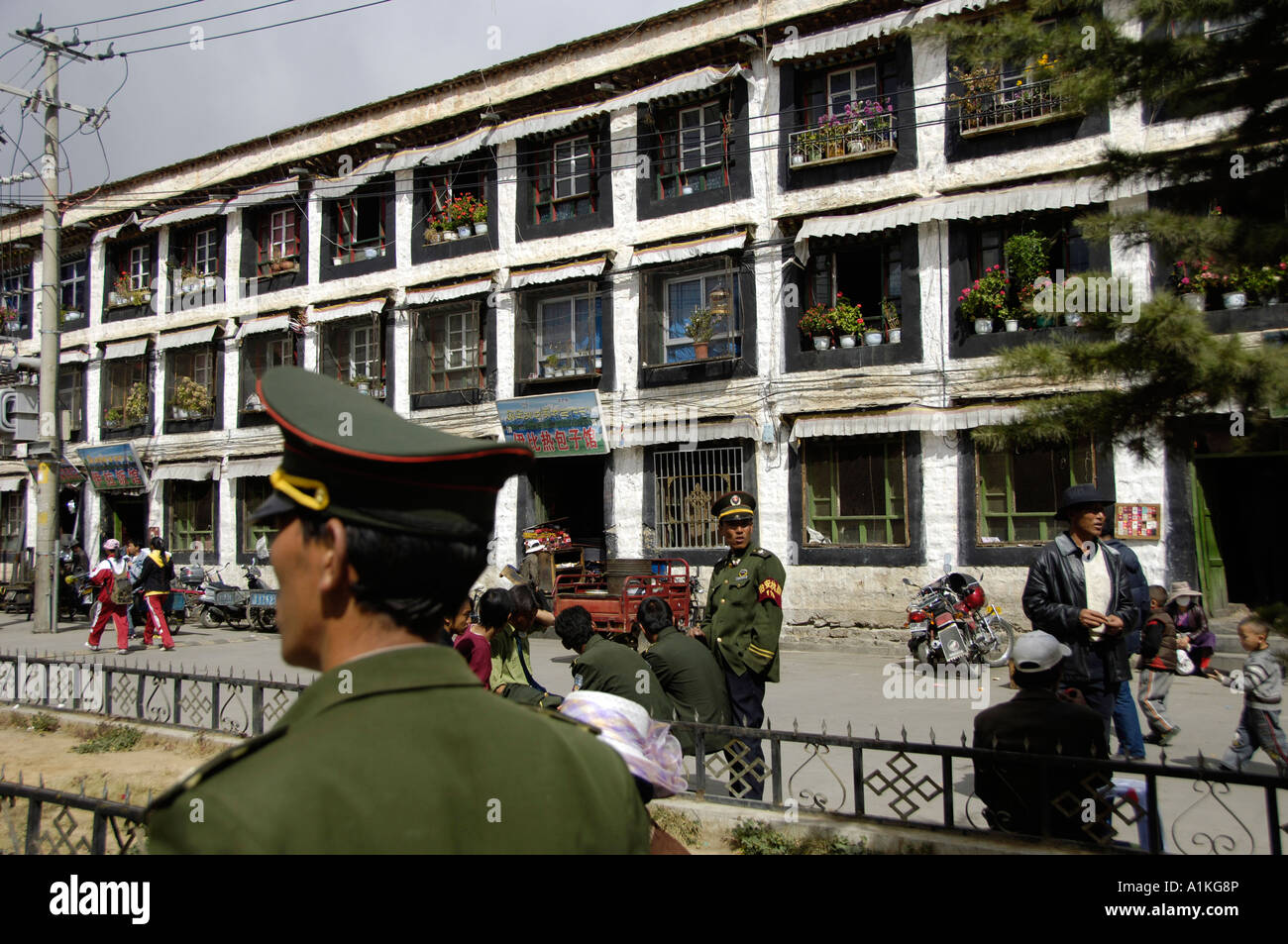 Gesamtansicht der zentral Lhasa-Tibet. 18. OKTOBER 2006 Stockfoto