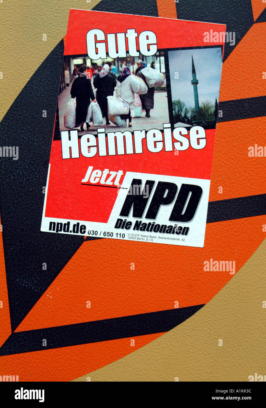 Gute Heimreise NPD Stockfoto